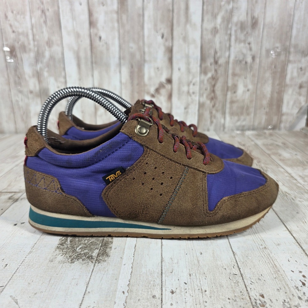Teva Arrowood Swift Womens 7‎ Brown Purple Suede Ripstop Hiking Sneakers 1103243